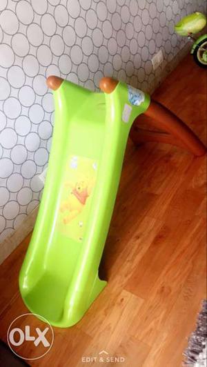 Toddler's Green And Brown Plastic Indoor Slide