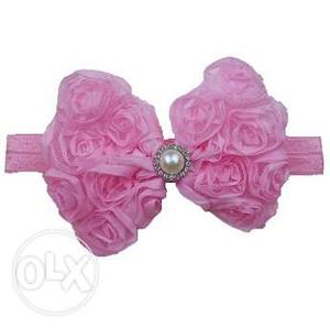 Unique Pink Rosy Flower Headband For Kids