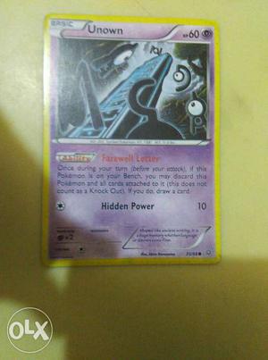 Unown Pokemon Trading Card