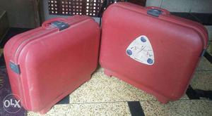 2 Red Luggages