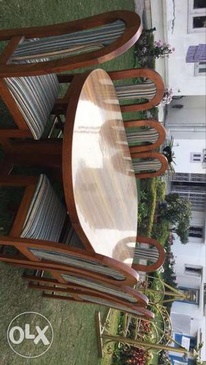 8 seater dining table in teak wood
