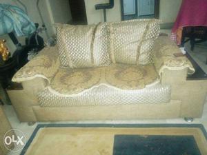 Beige Padded Sofa