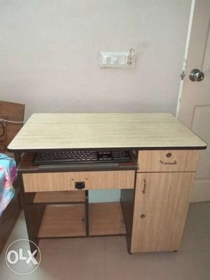 Beige Wooden Desk