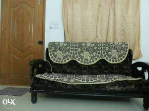Black And Gray Fabric Couch
