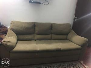 Brown 3 Seat Sofa