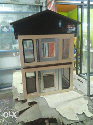 Brown And Brown Wooden House Miniature