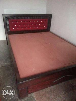 Brown And Red Platform Bed