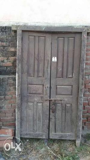 Brown Wooden 2 Panel Door