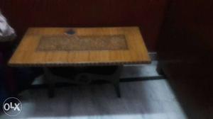 Brown Wooden Rectangular Coffee Table