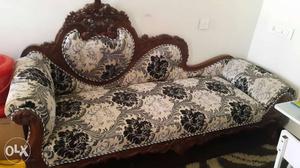 Brown antique single seater with three seater and