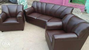 Chocolate brown v design new brand sofa