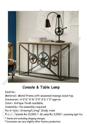 Console Table And Lamp