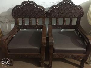 Cushioned chairs withnew leather seats