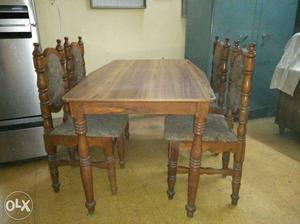 Dinning table with 4chairs teak wood