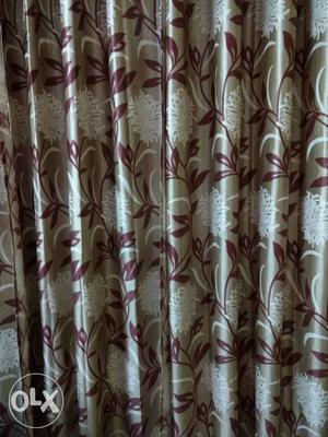 Grey White And Maroon Floral Satin Textile