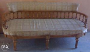 Sofa Set 3 + 1 + 1 Seater; Teak Wood