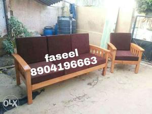 Vd56 teak wood sofa set with six years warranty