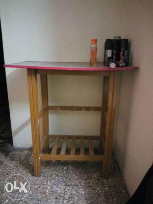 Wooden table for home use