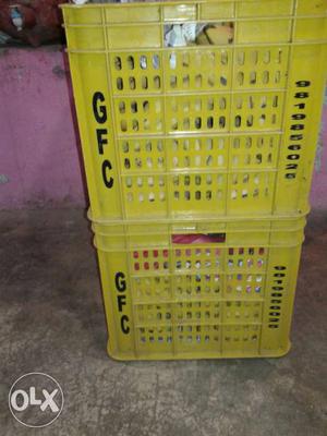 Yellow Plastic Rectangular Container