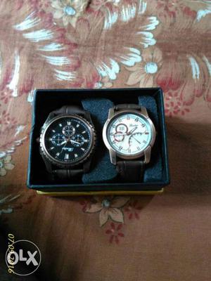 2 Chronograph Watches And Box