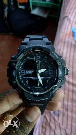 Black Round Casio G-shock Chronograph Watch