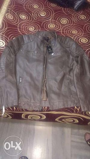 Brand new imported guess leather jacket with a