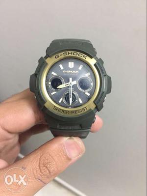 Gray Strap Casio G Shockchronograph Watch