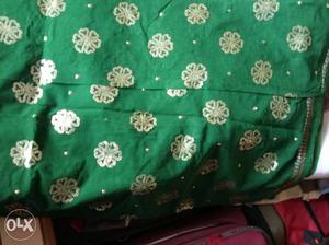 Green And Gold Textile