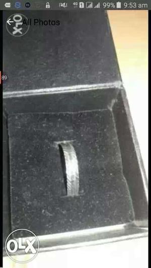 Platinum Ring With Black Box
