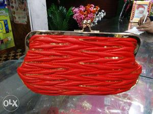 Red And Silver Purse
