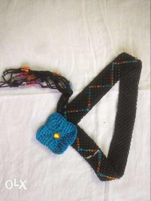 Self woven waist belt for girl child.