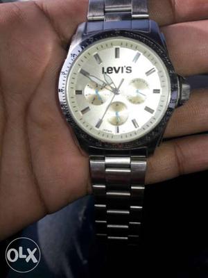 Silver Link Bracelet Levi's Chronograph Watch