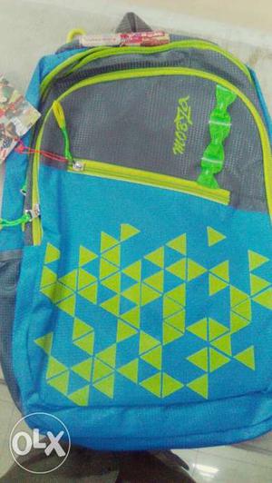 Teal Green And Gray Backpack