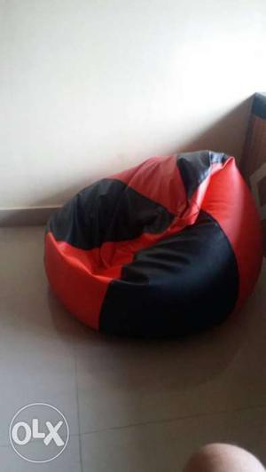 Black And Red Bean Bag(without beans 500 and with beans