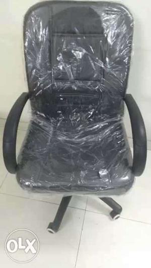 Black Rolling Arm Chair