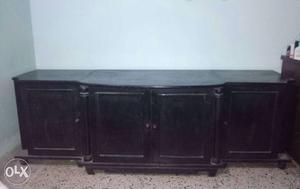 Black Wooden Storage Cabinet