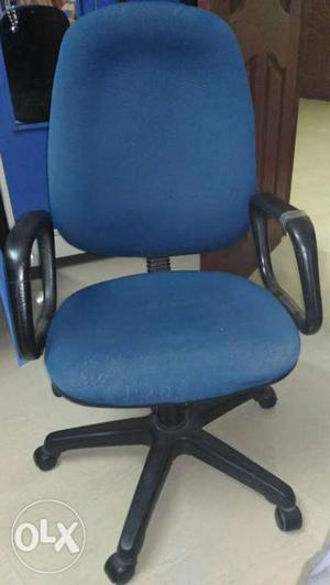 Blue And Black Office Rolling Armchair