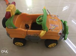 Brown Green And Yellow Ride On Car Toy