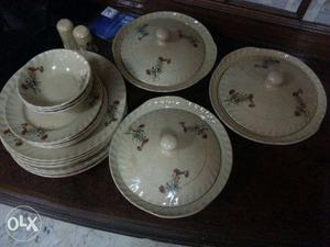 Dinner set with plates, bowls, dishes