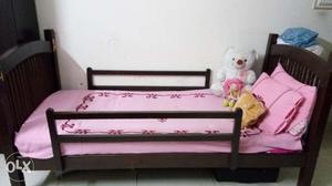 Full size single kids bed with gaurd at both sides