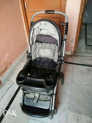 Gray And Black Stroller