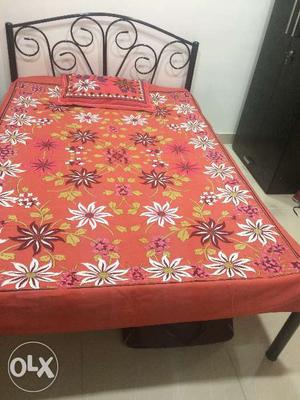 Metal double bed in almost new condition with