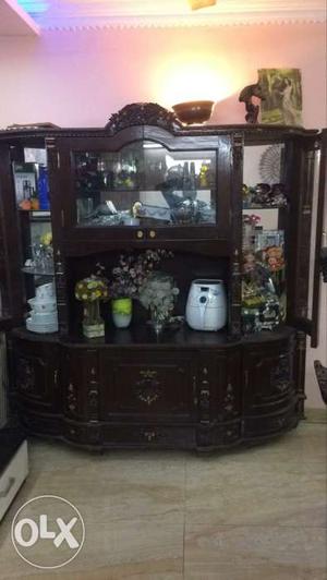 Pure Teakwood Antique Cabinet for Drawing Room