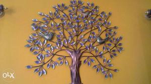 Purple Blue And White Tree Wall Decoration