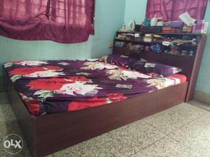 Queen size Bed and Almira Used only 2 years