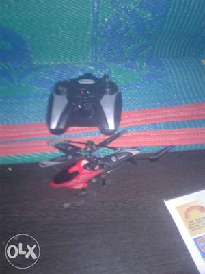 Red Rc Copter And Controller