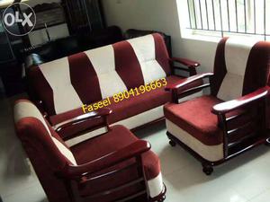 Rubber wood sofa set in bangalore with 3 year warranty