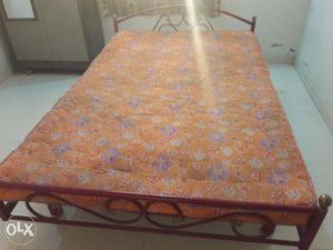 Steel cot and matress