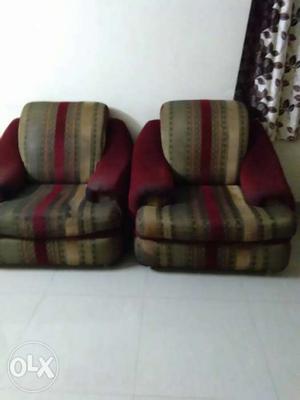Three piece sofa set marun colour maharsa style