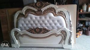 White And Brown Tufted Headboards